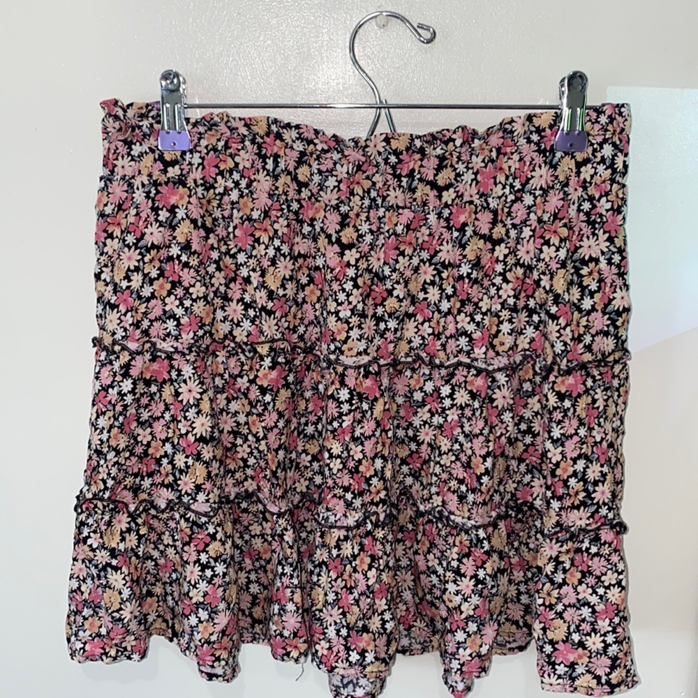 Wild Fable floral skirt with ruffles